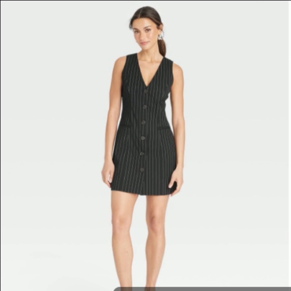 A New Day Tailored Mini Vest Dress Sz S